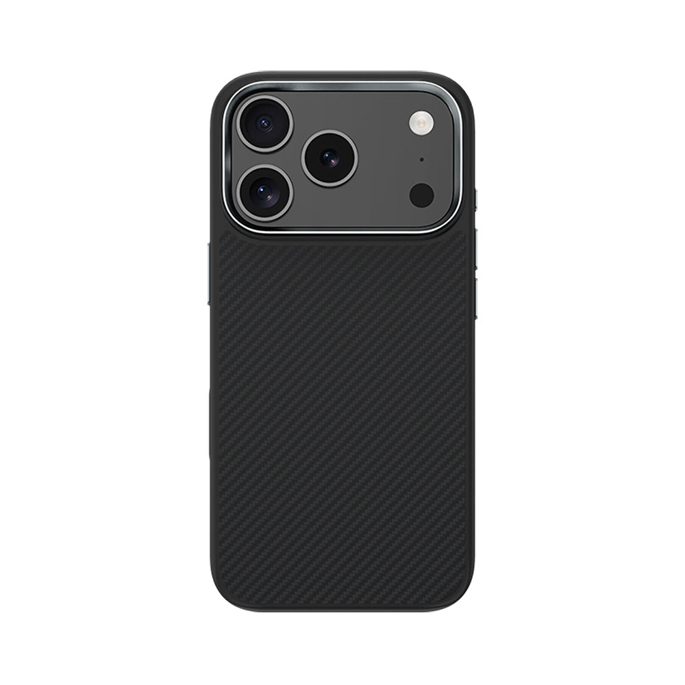 Apple iPhone 17 Pro Max Kılıf Karbon Fiber M-safe Şarj Özellikli Benks Hybrid ArmorPro 600D Kevlar Kapak - Görsel 2