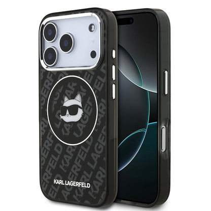Apple iPhone 17 Pro Max Kılıf Karl Lagerfeld Orjinal Lisanslı IML Baskılı Choupette Heads Kapak - Görsel 2