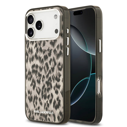 Apple iPhone 17 Pro Max Kılıf Karl Lagerfeld Orjinal Lisanslı M-safe Şarj Özellikli IML Leopar Baskılı Kapak - Görsel 3