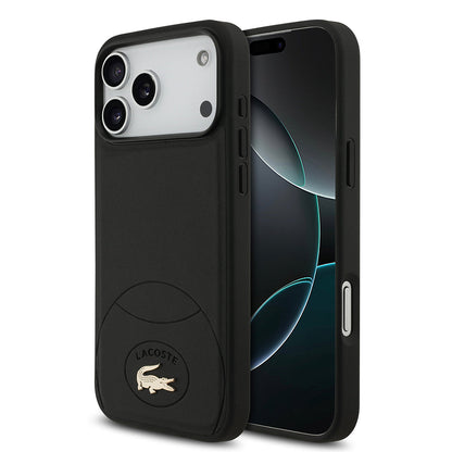 Apple iPhone 17 Pro Max Kılıf Lacoste Orjinal Lisanslı M-safe Şarj Özellikli PU Deri Tasarımlı Metal Logolu Kapak - Görsel 2