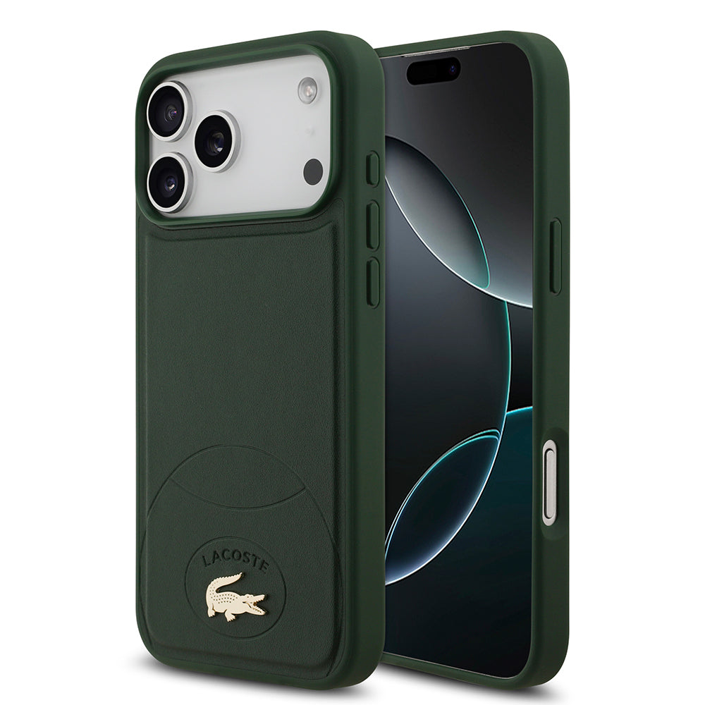 Apple iPhone 17 Pro Max Kılıf Lacoste Orjinal Lisanslı M-safe Şarj Özellikli PU Deri Tasarımlı Metal Logolu Kapak - Görsel 3