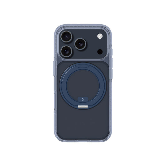 Apple iPhone 17 Pro Max Kılıf M-Safe Şarj Özellikli Airbag Tasarımlı Standlı AmazingThing Titan Pro MagSpin Kapak