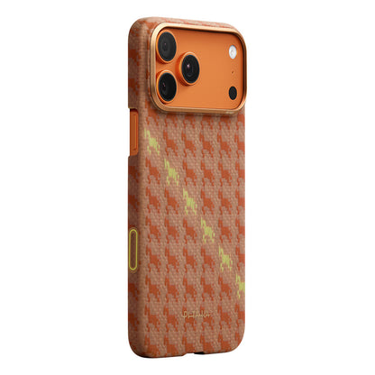 Apple iPhone 17 Pro Max Kılıf M-safe Şarj Özellikli Aramid Fiber Pitaka Edge Serisi Happiness Rides Kapak - Görsel 2