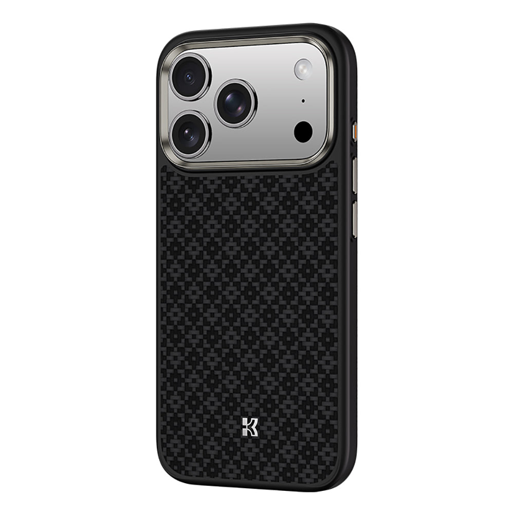 Apple iPhone 17 Pro Max Kılıf M-Safe Şarj Özellikli Benks ArmorPro ArmorGrid Serisi Kevlar Kapak - Görsel 2