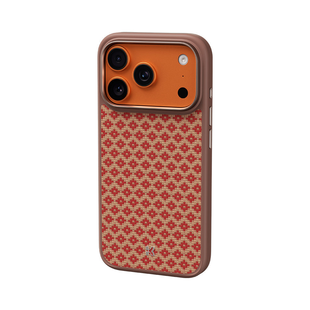Apple iPhone 17 Pro Max Kılıf M-Safe Şarj Özellikli Benks ArmorPro ArmorGrid Serisi Kevlar Kapak - Görsel 3