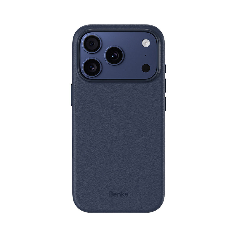 Apple iPhone 17 Pro Max Kılıf M-safe Şarj Özellikli Çizilmeye Dayanıklı Benks VitaPro Serisi PU Deri Kapak - Görsel 3