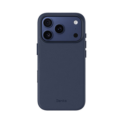 Apple iPhone 17 Pro Max Kılıf M-safe Şarj Özellikli Çizilmeye Dayanıklı Benks VitaPro Serisi PU Deri Kapak - Görsel 3