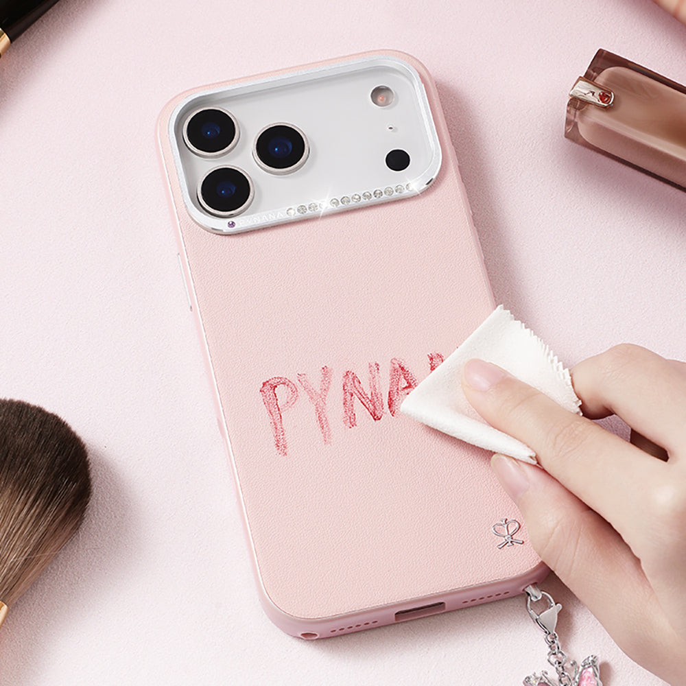 Apple iPhone 17 Pro Max Kılıf M-safe Şarj Özellikli Deri Tasarımlı Pynana Starry Serisi Kapak - Görsel 2