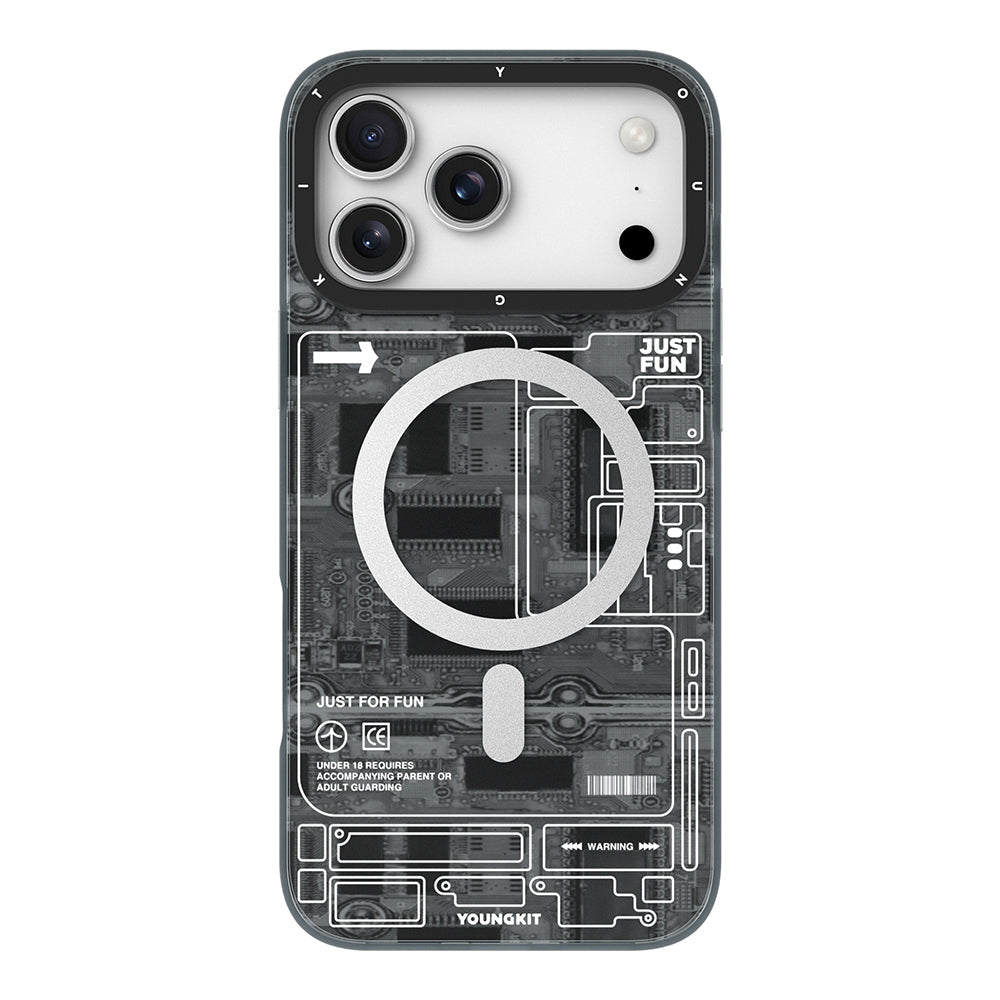 Apple iPhone 17 Pro Max Kılıf M-safe Şarj Özellikli Kamera Denetim Butonlu Youngkit Technology Serisi Kapak - Görsel 2