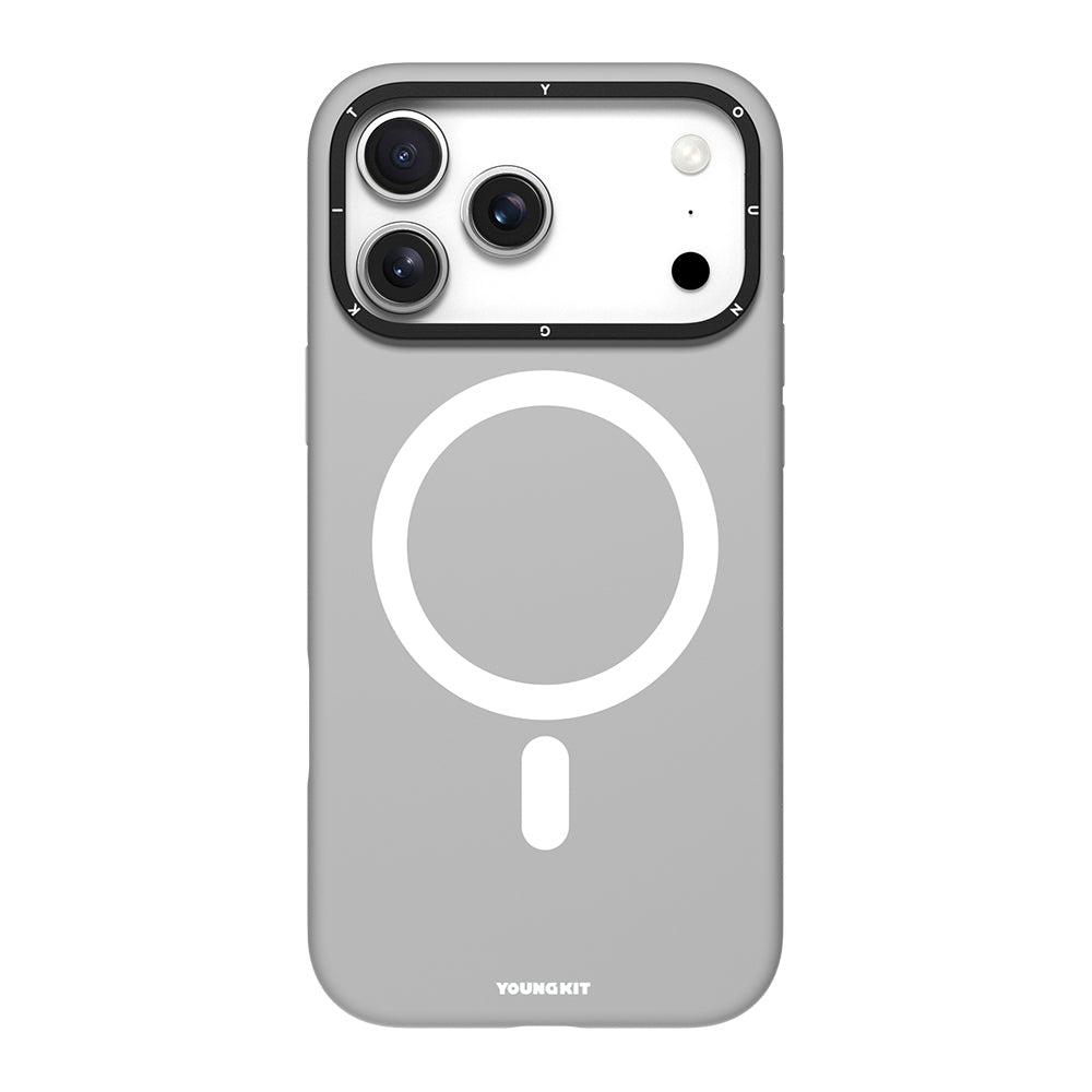 Apple iPhone 17 Pro Max Kılıf M-Safe Şarj Özellikli Kamera Standlı Youngkit Gel Cream Serisi Kapak - Görsel 3