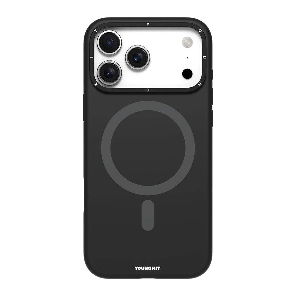 Apple iPhone 17 Pro Max Kılıf M-Safe Şarj Özellikli Kamera Standlı Youngkit Gel Cream Serisi Kapak - Görsel 2