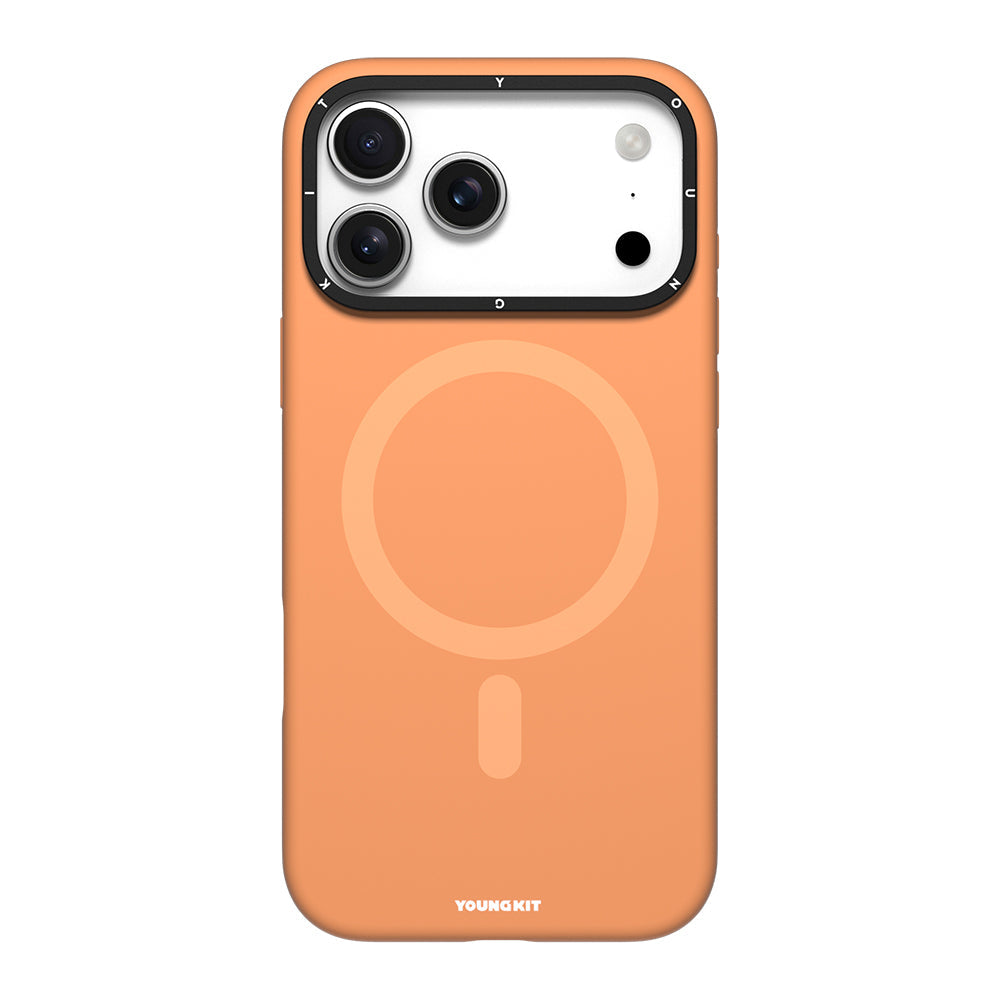 Apple iPhone 17 Pro Max Kılıf M-Safe Şarj Özellikli Kamera Standlı Youngkit Gel Cream Serisi Kapak - Görsel 4