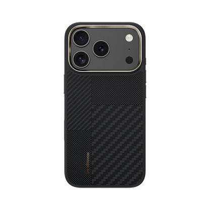 Apple iPhone 17 Pro Max Kılıf M-safe Şarj Özellikli Karbon Fiber Benks Montage Hybrid ArmorPro Kevlar Kapak - Görsel 2
