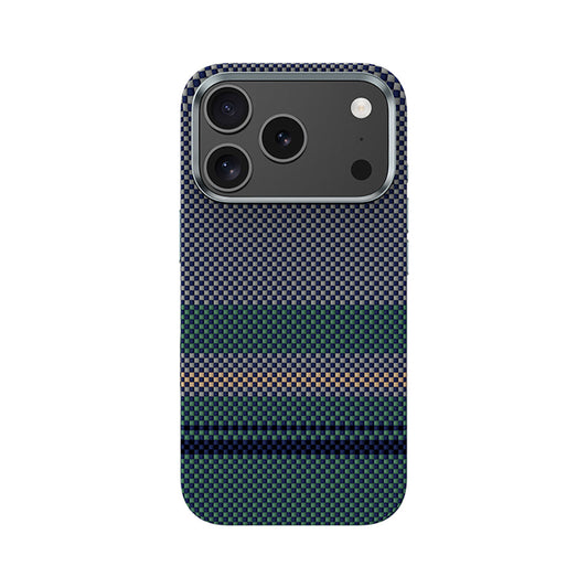 Apple iPhone 17 Pro Max Kılıf M-safe Şarj Özellikli Karbon Fiber Tasarımlı Benks Aurora ArmorPro Kevlar Kapak