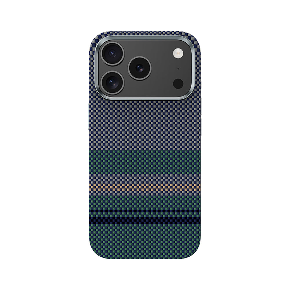 Apple iPhone 17 Pro Max Kılıf M-safe Şarj Özellikli Karbon Fiber Tasarımlı Benks Aurora ArmorPro Kevlar Kapak - Görsel 2
