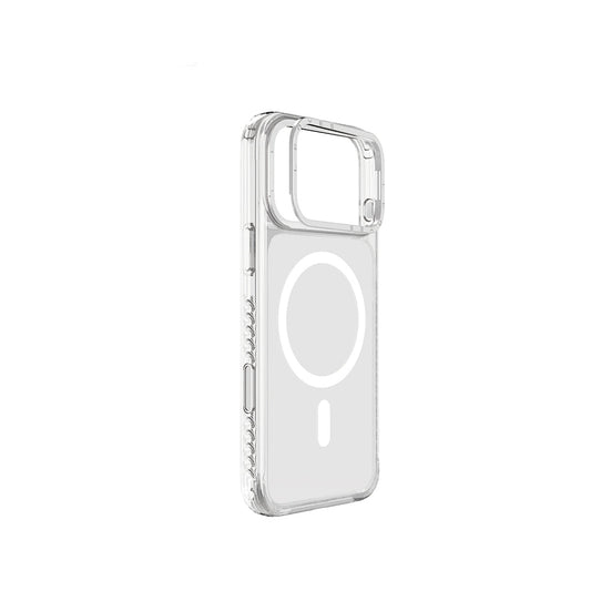 Apple iPhone 17 Pro Max Kılıf M-safe Şarj Özellikli Metal Kamera Çerçeveli Airbag Tasarımlı Lenyes CK221 Sert PC Kapak