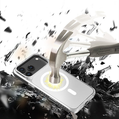Apple iPhone 17 Pro Max Kılıf M-safe Şarj Özellikli Metal Kamera Çerçeveli Airbag Tasarımlı Lenyes CK221 Sert PC Kapak - Görsel 6