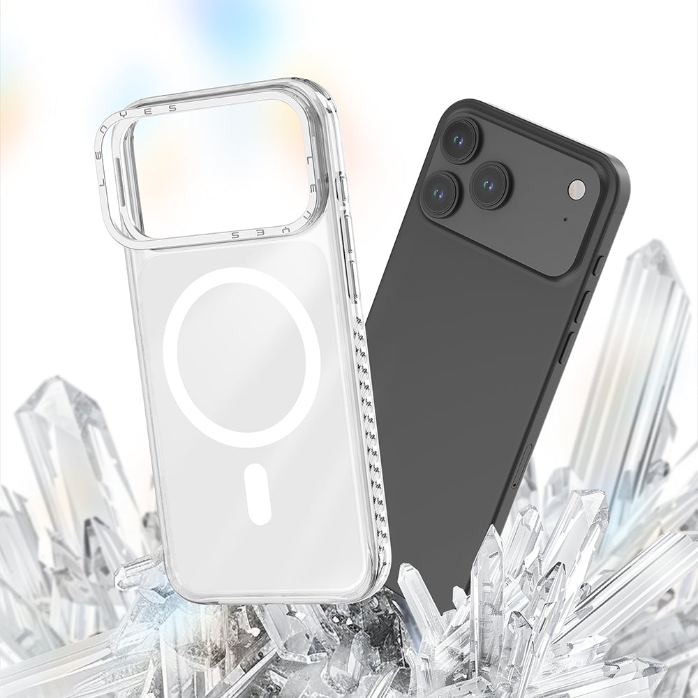 Apple iPhone 17 Pro Max Kılıf M-safe Şarj Özellikli Metal Kamera Çerçeveli Airbag Tasarımlı Lenyes CK221 Sert PC Kapak - Görsel 7