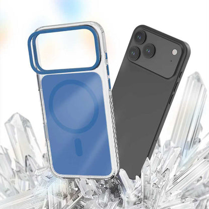 Apple iPhone 17 Pro Max Kılıf M-safe Şarj Özellikli Metal Kamera Çerçeveli Airbag Tasarımlı Lenyes CK221 Sert PC Kapak - Görsel 8