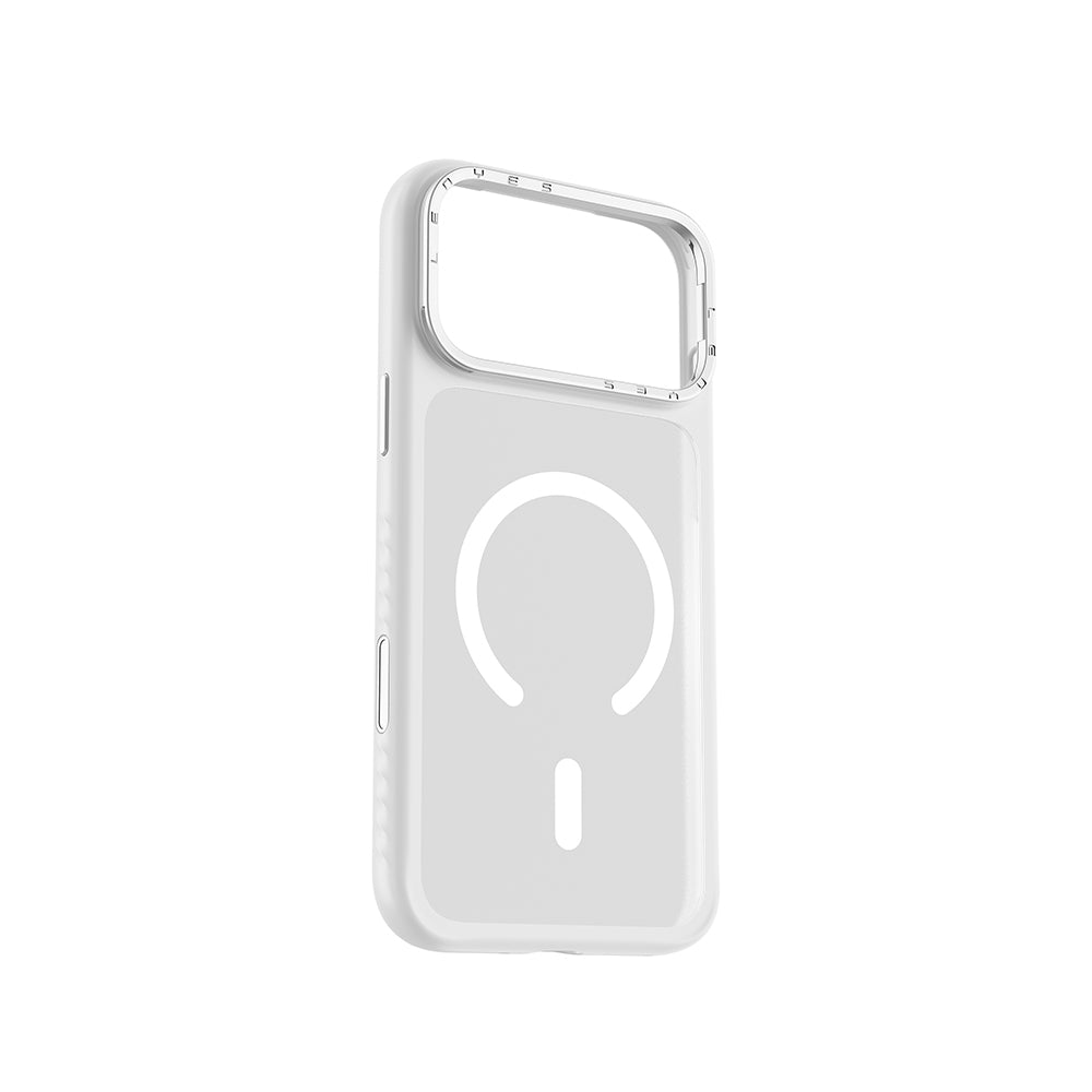 Apple iPhone 17 Pro Max Kılıf M-safe Şarj Özellikli Metal Kamera Standlı Lenyes CK226 PC Kapak - Görsel 3