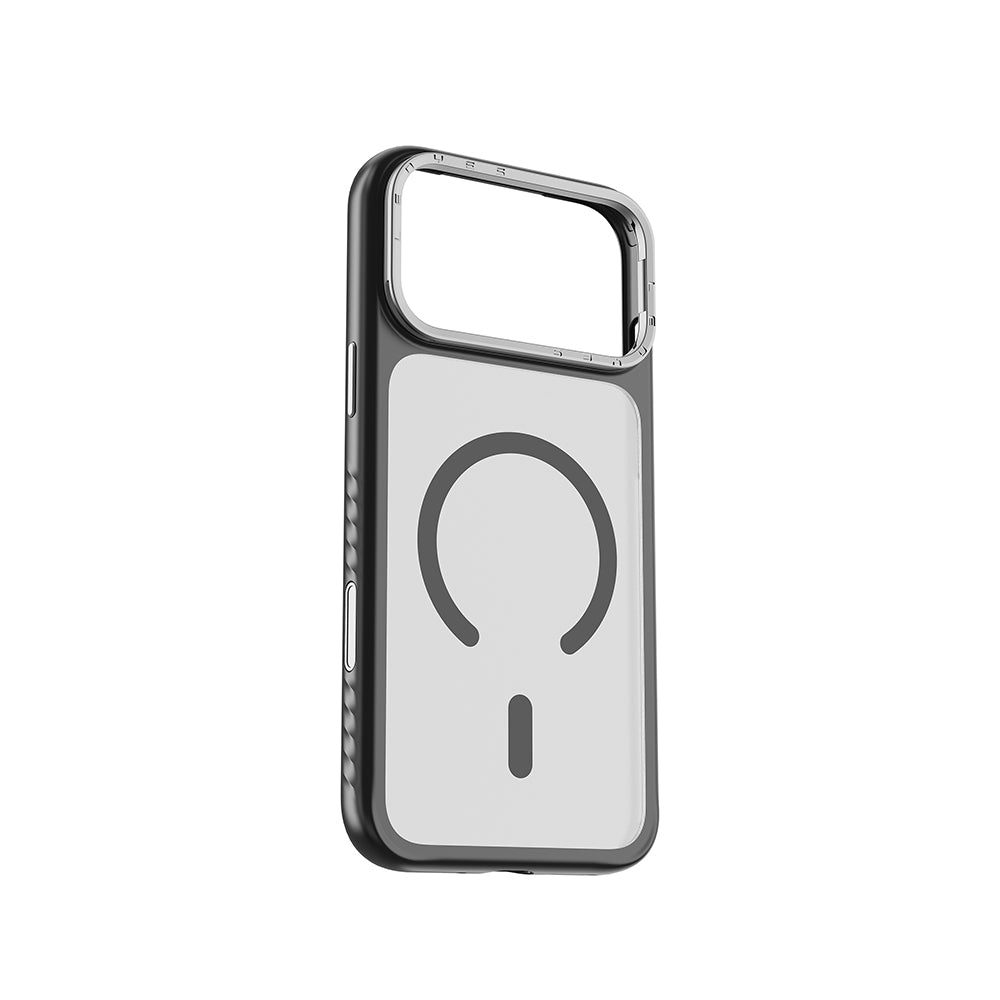 Apple iPhone 17 Pro Max Kılıf M-safe Şarj Özellikli Metal Kamera Standlı Lenyes CK226 PC Kapak - Görsel 2