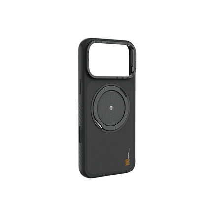 Apple iPhone 17 Pro Max Kılıf M-safe Şarj Özellikli Metal Standlı Lenyes CK225 Kevlar Kapak