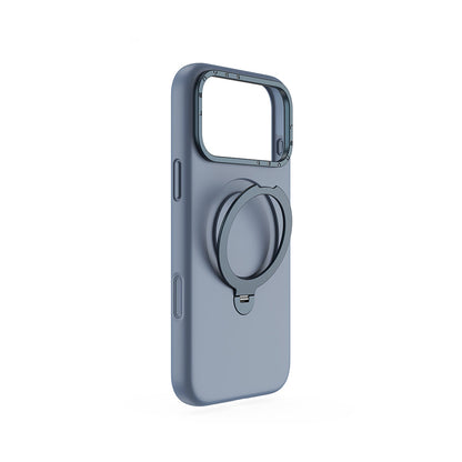 Apple iPhone 17 Pro Max Kılıf M-safe Şarj Özellikli Metal Standlı Sıvı Silikon Lenyes CK223 Kapak - Görsel 13