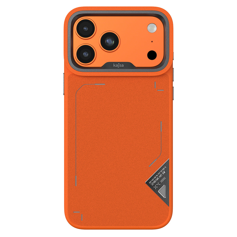 Apple iPhone 17 Pro Max Kılıf M-safe Şarj Özellikli O-Ring Metal Kamera Çerçeveli Kajsa Matrix Collection Kapak - Görsel 10