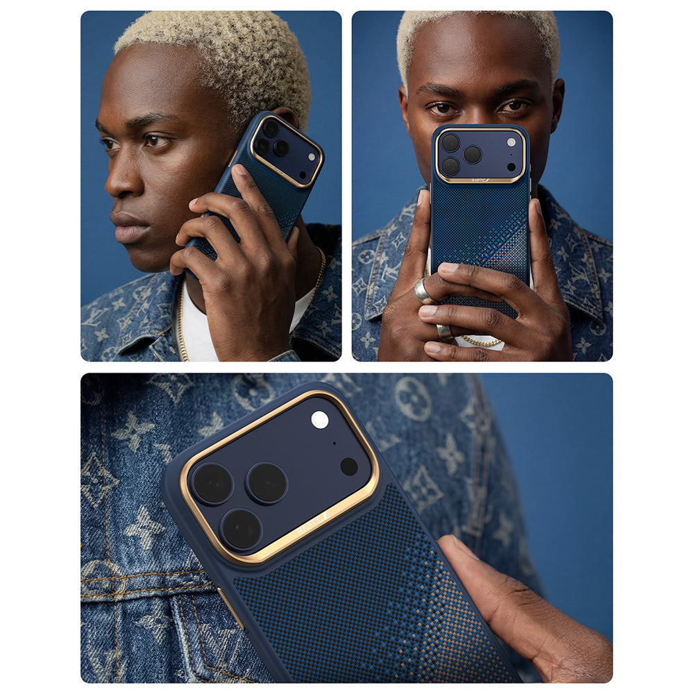 Apple iPhone 17 Pro Max Kılıf M-safe Şarj Özellikli Raptic Aramid Dual Serenity Serisi Kapak - Görsel 7