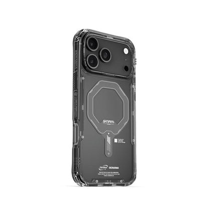 Apple iPhone 17 Pro Max Kılıf M-safe Şarj Özellikli Şeffaf Airbag Tasarımlı Skinarma Saido Mag-Charge Kapak - Görsel 2