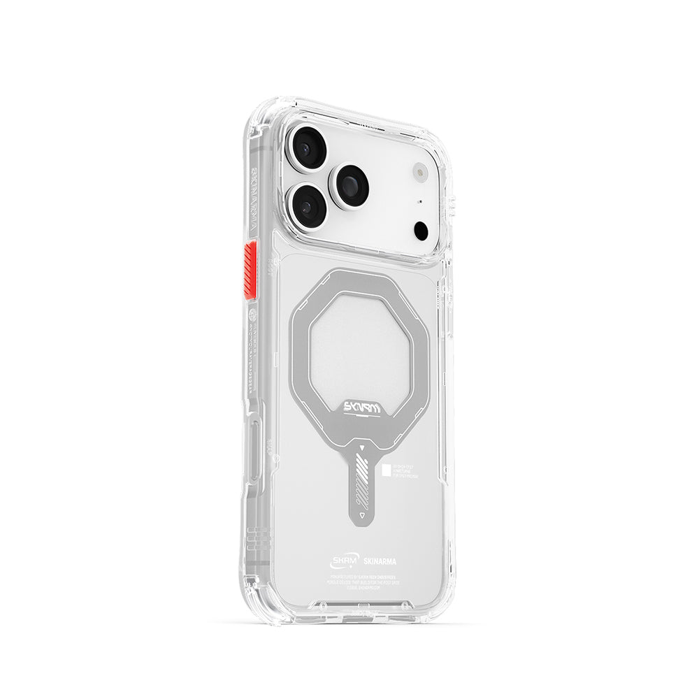 Apple iPhone 17 Pro Max Kılıf M-safe Şarj Özellikli Şeffaf Airbag Tasarımlı Skinarma Saido Mag-Charge Kapak - Görsel 3