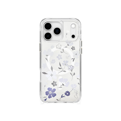 Apple iPhone 17 Pro Max Kılıf M-safe Şarj Özellikli Şeffaf Arka Yüzey Çiçekli Coehl Amara Kapak - Görsel 2