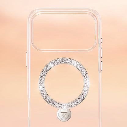 Apple iPhone 17 Pro Max Kılıf M-safe Şarj Özellikli Simli Standlı Pynana Dancing Circle Trendy Serisi Kapak - Görsel 8