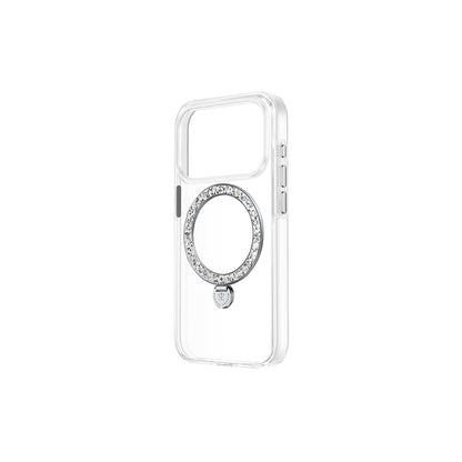 Apple iPhone 17 Pro Max Kılıf M-safe Şarj Özellikli Simli Standlı Pynana Dancing Circle Trendy Serisi Kapak - Görsel 6