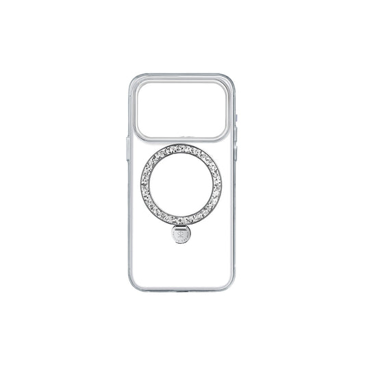 Apple iPhone 17 Pro Max Kılıf M-safe Şarj Özellikli Simli Standlı Pynana Dancing Circle Trendy Serisi Kapak