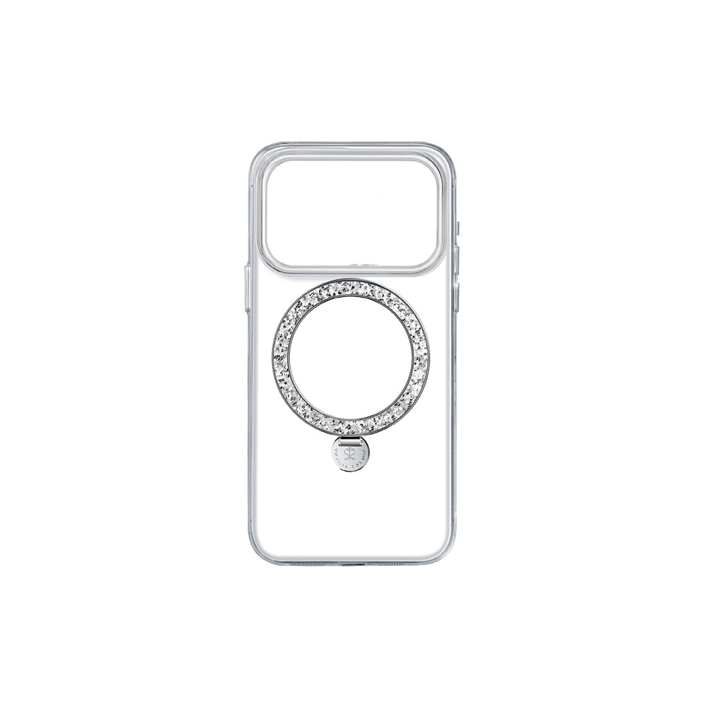 Apple iPhone 17 Pro Max Kılıf M-safe Şarj Özellikli Simli Standlı Pynana Dancing Circle Trendy Serisi Kapak - Görsel 11