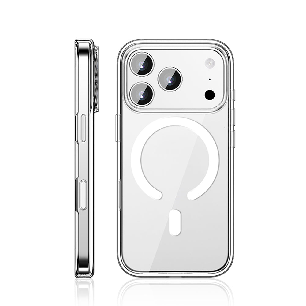 Apple iPhone 17 Pro Max Kılıf M-safe Şarj Özellikli Transparan Sert PC Wlons Pita Kapak - Görsel 2
