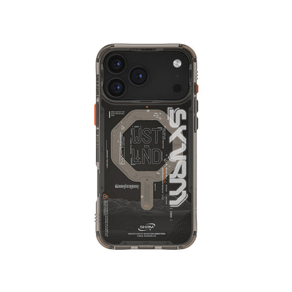 Apple iPhone 17 Pro Max Kılıf M-safe Şarj Özellikli Yazı Desenli Airbag Tasarımlı Skinarma Sonix Kapak - Görsel 3