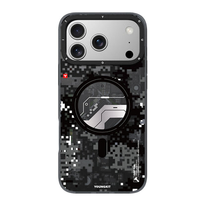 Apple iPhone 17 Pro Max Kılıf M-Safe Şarj Özellikli Youngkit Camouflage Sykell Serisi Kapak - Görsel 2