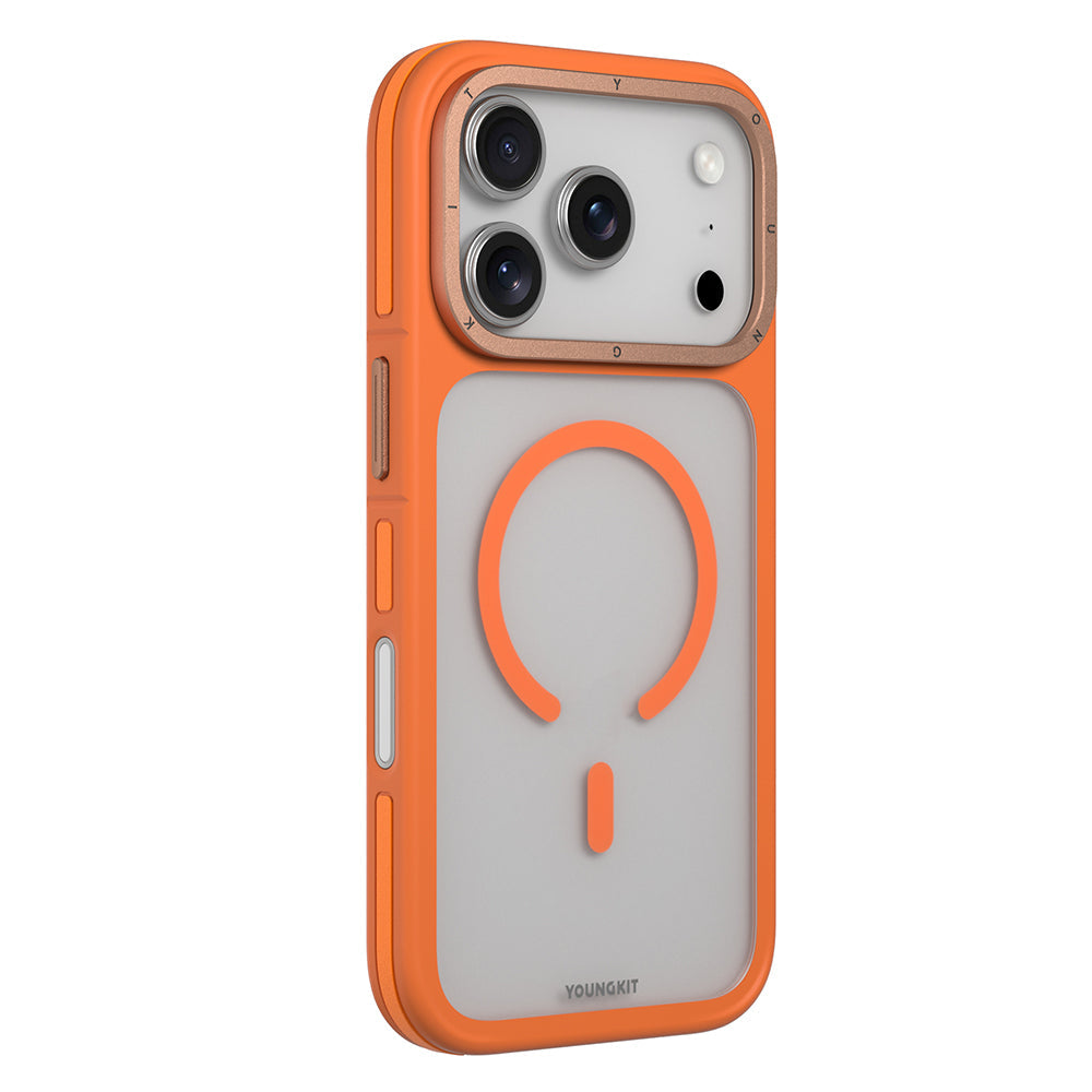 Apple iPhone 17 Pro Max Kılıf M-safe Şarj Özellikli Youngkit Rock Sand Serisi Kapak - Görsel 2