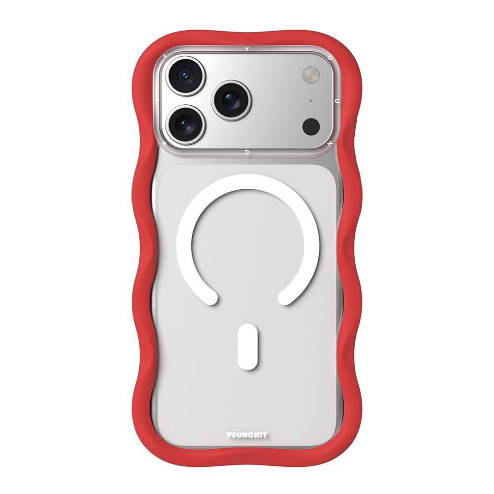 Apple iPhone 17 Pro Max Kılıf M-safe Şarj Özellikli Youngkit Wave Clear Serisi Kapak - Görsel 6