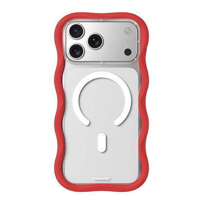 Apple iPhone 17 Pro Max Kılıf M-safe Şarj Özellikli Youngkit Wave Clear Serisi Kapak - Görsel 6