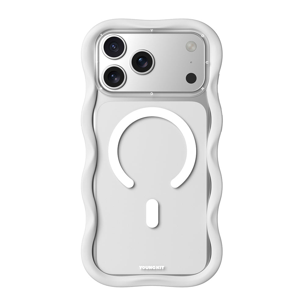 Apple iPhone 17 Pro Max Kılıf M-safe Şarj Özellikli Youngkit Wave Clear Serisi Kapak - Görsel 3