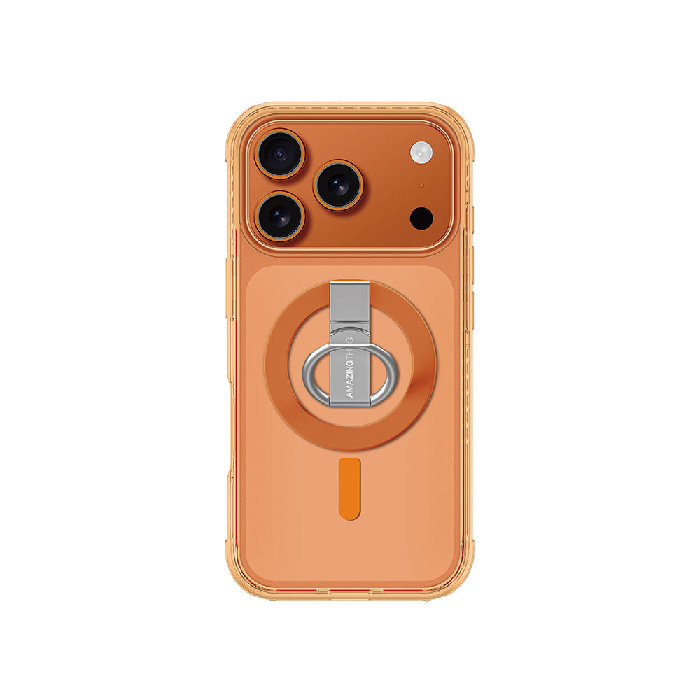 Apple iPhone 17 Pro Max Kılıf M-safe Şarj Özellikli Yüzük Standlı Amazingthing Titan Pro Serisi Kapak