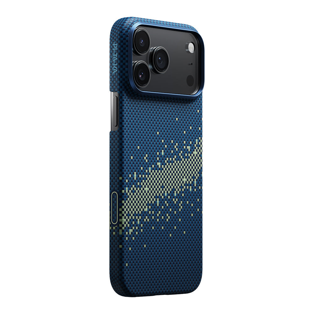Apple iPhone 17 Pro Max Kılıf Magsafe Şarj Özellikli Aramid Fiber Pitaka Tactile Woven Starpeak Serisi Milky Way Galaxy Kapak - Görsel 2