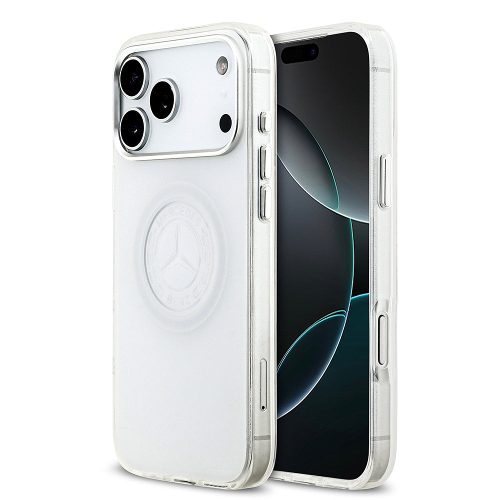 Apple iPhone 17 Pro Max Kılıf Mercedes Benz Orjinal Lisanslı M-safe Şarj Özellikli Buzlu PC Nostaljik Yıldız Dizayn Kapak - Görsel 2