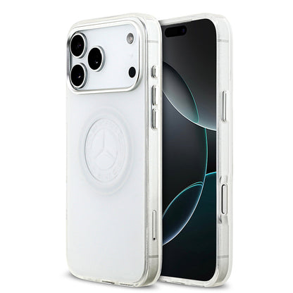 Apple iPhone 17 Pro Max Kılıf Mercedes Benz Orjinal Lisanslı M-safe Şarj Özellikli Buzlu PC Nostaljik Yıldız Dizayn Kapak - Görsel 2