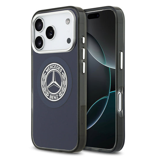 Apple iPhone 17 Pro Max Kılıf Mercedes Benz Orjinal Lisanslı M-safe Şarj Özellikli Çift Katmanlı PC Nostaljik Yıldız Dizayn Kapak