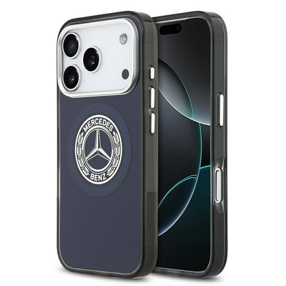 Apple iPhone 17 Pro Max Kılıf Mercedes Benz Orjinal Lisanslı M-safe Şarj Özellikli Çift Katmanlı PC Nostaljik Yıldız Dizayn Kapak - Görsel 5