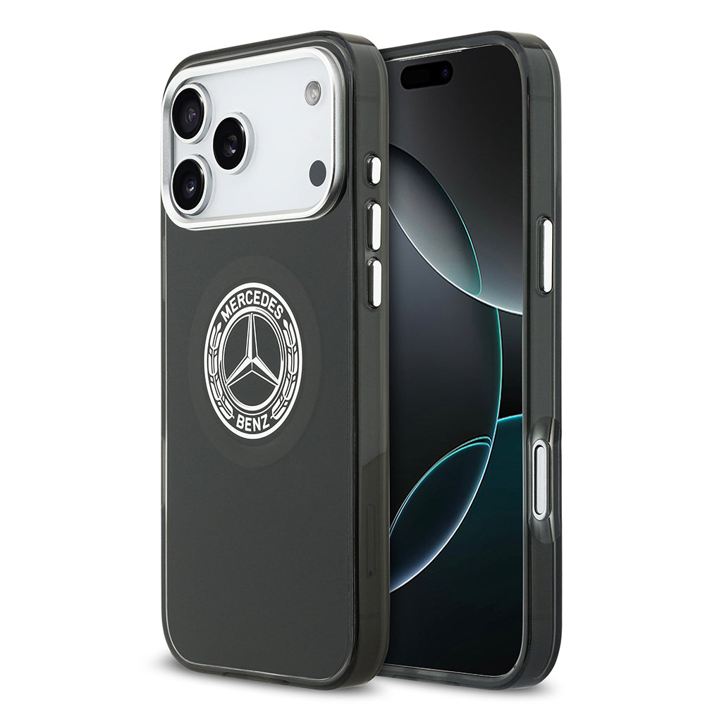 Apple iPhone 17 Pro Max Kılıf Mercedes Benz Orjinal Lisanslı M-safe Şarj Özellikli Çift Katmanlı PC Nostaljik Yıldız Dizayn Kapak - Görsel 3